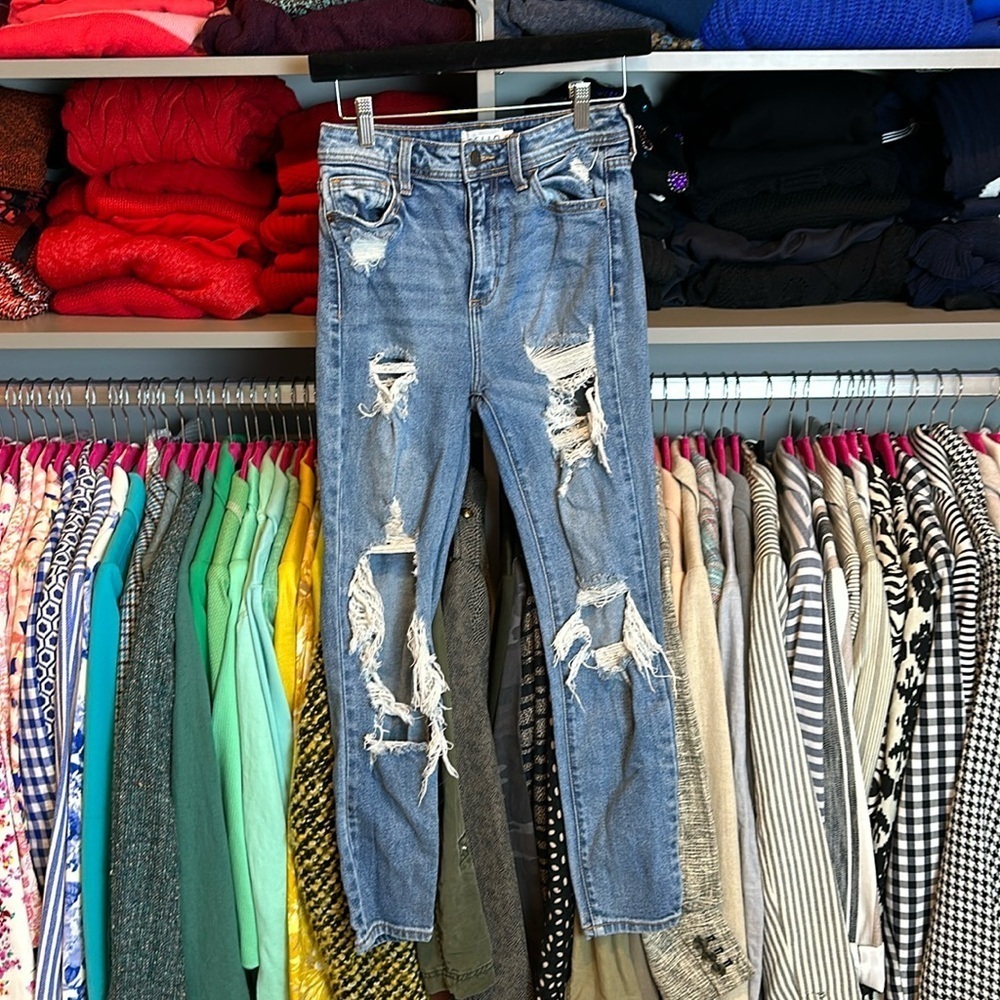 Cello distressed blue skinny jeans size 3